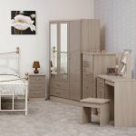 Nevada 3 Drawer Oyster Bedside Table Oyster
