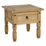 Corona 1 Drawer Pine Lamp Table Natural
