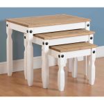 Corona White Nest of Tables White