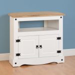 Corona White Corner TV Unit White
