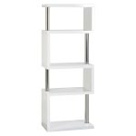 Charisma 5 Shelf High Gloss White Bookcase White