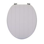 Tongue and Groove Grey Toilet Seat Grey