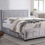 Hannover Black Crushed Velvet Bed Frame Grey