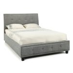Wesley Fabric Steel Bed Grey