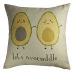 Let’s Avocuddle Yellow Cushion Yellow