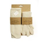 Exfoliating Cotton Stretch Cloth and Gloves Set Cream