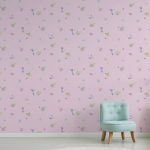 Little Hummingbirds Wallpaper Pink