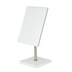 Tongue and Groove Pedestal Mirror White