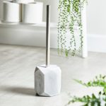 Marble Resin Toilet Brush White