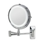 7 Inch Double Sided LED Wall Mirror Chrome