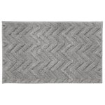Chevron Silver Bath Mat Silver