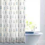 Anchor Shower Curtain Navy