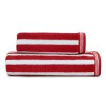Nautical Bold Stripe Red Towel Red