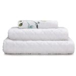 Dorma Botanical Sculptured Towel White