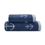 Anchor Blue Bath Towel Blue