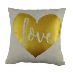 Love Gold Cushion Gold