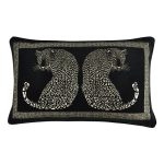 5A Fifth Avenue Black Leopard Cushion Black