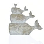 Wooden Stacked Whales Brown