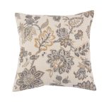 Jacobean Floral Grey Cushion Grey