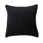 5A Fifth Avenue Black Pleat Velvet Cushion Black
