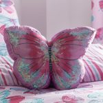 Butterflies Shaped Cushion Pink