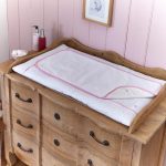 Clair de Lune Pink Stars and Stripes Changing Mat Pink