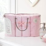 Clair de Lune Pink Moses Basket Gift Bale Pink