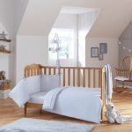 Clair de Lune Grey Stars and Stripes 2 Piece Bedding Set Grey
