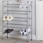 5 Tier Extendable Shoe Rack Silver