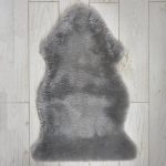 Grey Shorn Sheepskin Baby Comforter Grey