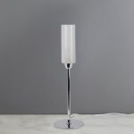 Sugar and Sand Tube Table Lamp Silver