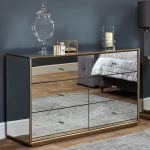 Harriet Mirrored 6 Drawer Wide Chest Silver