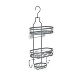2 Tier Grey Hanging Shower Caddy Grey