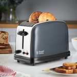 Russell Hobbs Colours Plus 2 Slice Storm Grey Toaster Grey
