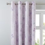 Iris Mauve Blackout Eyelet Curtains Mauve