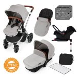 Ickle Bubba Stomp v3 All in One Silver Travel System with Isofix Base Silver