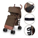 Ickle Bubba Discovery Prime Rose Gold and Khaki Stroller Khaki