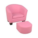 Kids Pink Tub Chair and Footstool Pink