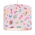 Disney Princess Glitter Lined Pendant Shade Pink