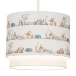 Disney Winnie the Pooh 2 Tier Pendant Shade White / Purple