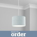 Made To Order 25cm Drum Shade Linoso Duck Egg