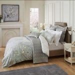 Dorma Maiya Embroidered 100% Cotton Grey Reversible Duvet Cover Grey
