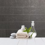 London Tile Black Wallpaper Black