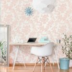 Vintage Lace Rose Gold Wallpaper Pink