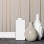 UK Pulse Stripe Taupe Wallpaper Natural
