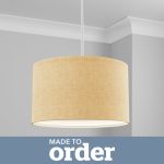 Made To Order 40cm Drum Shade Linoso Buff