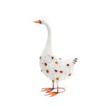 Jewelled White Goose Ornament White