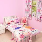 Peppa Pig Sticker Duvet Cover and Pillowcase Set Pink