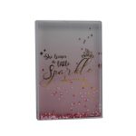 She Leaves A Little Sparkle Glitter Shaker Frame Pink