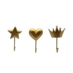 Set of 3 Gold Hooks Gold